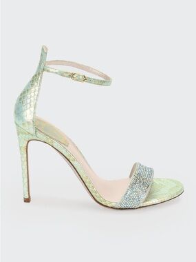 Rene Caovilla Python-Print Stiletto Cocktail Sandals Luxury Wedding size 41